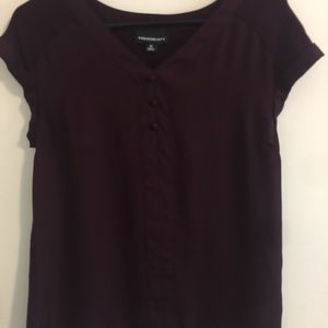 FORTUNE + IVY Helina Mixed Material Blouse